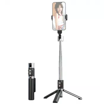 Trépied selfie-stick sans fil mini USAMS ZB324 avec télécommande Bluetooth - noir