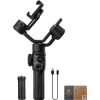 Zhiyun Smooth 5S AI Smartphone Gimbal with Magnetic Fill Light, 3-Axis Stabilizer, 300g Payload, Black