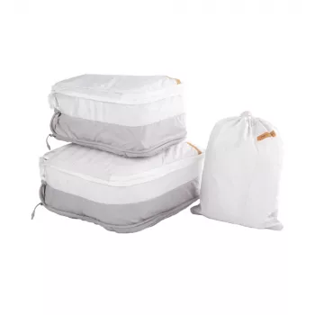 Ensemble de rangement pour vêtements PGYTECH - 4 cubes de voyage avec sacs à chaussures et à linge, gris