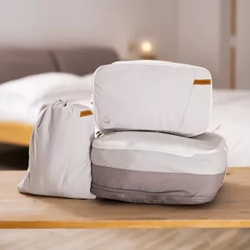 Ensemble de rangement pour vêtements PGYTECH - 4 cubes de voyage avec sacs à chaussures et à linge, gris