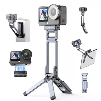 Mini trépied magnétique ULANZI MA37 avec poignée pour DJI Osmo Action 6 Nano Arca-Swiss gris