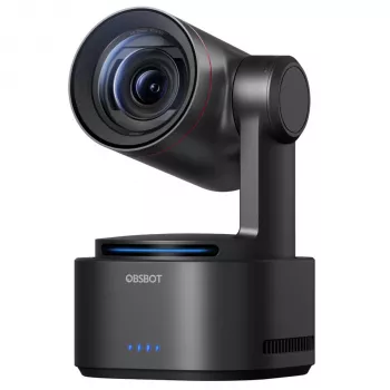 Caméra de conférence PTZ OBSBOT Tail 2 PowerUp Combo 4K avec suivi IA, NDI|HX3, double micro, commande gestuelle
