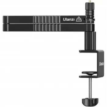 Bras de micro ULANZI LS26 avec bras rotatif et pince de bureau, portée 750 mm, alliage d'aluminium, noir
