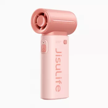 Ventilateur à main JISULIFE Life9 3600mAh USB-C portable et pliable de bureau - rose