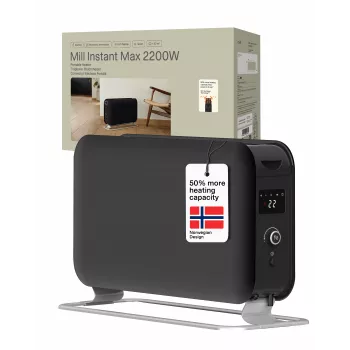 Radiateur à convection mobile Mill Instant Max LED, 2200 W, noir