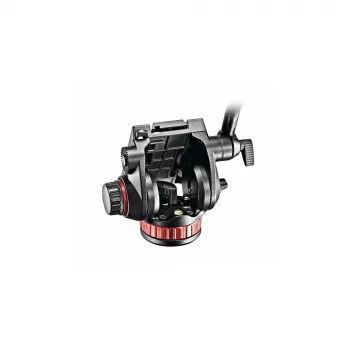 Tête vidéo fluide Manfrotto MVH502AH avec embase plate, charge utile 4 kg, embase 75 mm, noire
