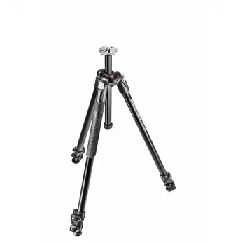Trépied en aluminium Manfrotto 290 Xtra avec 3 sections de jambes, rotule 3 axes non incluse, noir, MT290XTA3