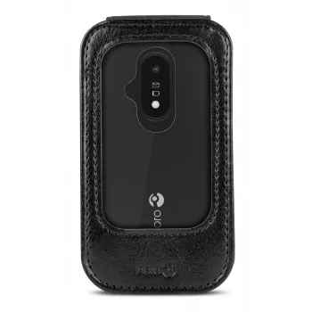 Doro Case L20/L30/2800/2820/2880/E20/E22/E30 - Black PU Leather Flip Case with Card Slot and Stand
