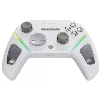 Manette RGB sans fil tri-mode AJAZZ GP100-W pour Switch, PC, iOS et Android – blanche