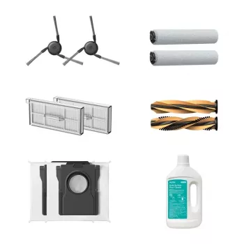 Kit d'accessoires pour robot MOVA Z60 Ultra Roller - brosse principale, 4 brosses latérales, 2 filtres HEPA, 2 tampons de lavage, outil de nettoyage