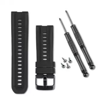 Bracelet Garmin QuickFit 26 pour tactix, Fenix 7X, Enduro, Descent Mk2 - silicone noir