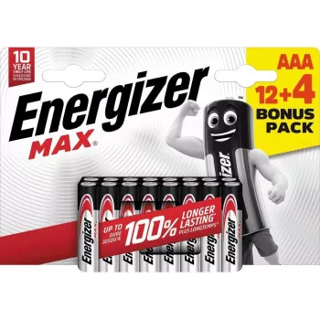 Energizer Max Micro AAA Alkaline Batteries 1.5 V, 16-Pack (E303341000)