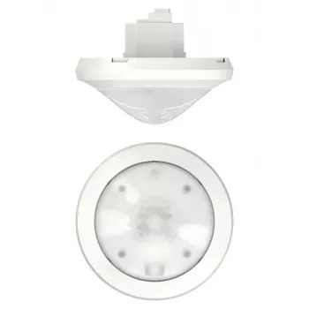 Détecteur de présence PIR encastré au plafond THEBEN thePassa P360 KNX UP WH pour couloirs et entrepôts