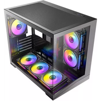 Boîtier PC mini-tour Antec CX M3 ARGB B, verre trempé, 3x ventilateurs ARGB 120mm, microATX