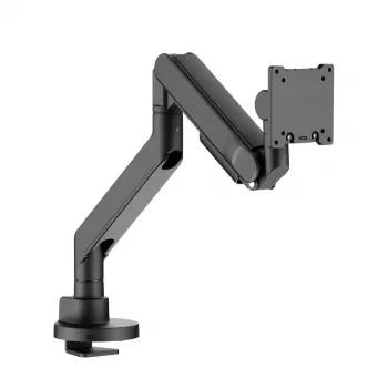 Bras de support LCD Heavy-Duty ROLINE pour un moniteur jusqu'à 43 inch avec réglage en hauteur à vérin à gaz, pince et passe-câble, VESA 75x75/100x100, noir