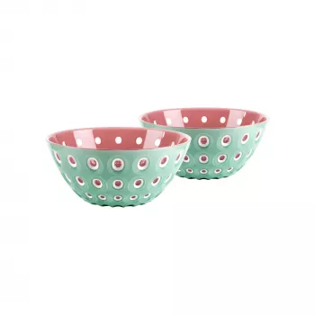 Guzzini Le Murrine 2 Bowl Set 12 cm Matcha Green/White/Mauve