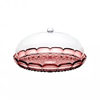 Présentoir à gâteaux Guzzini Vanity avec cloche, mauve