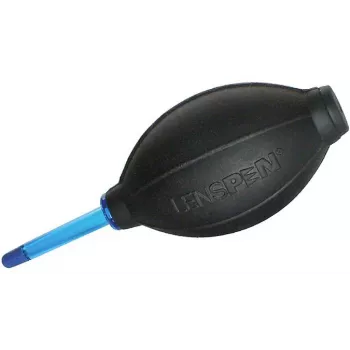 Soufflette Lenspen HB-1 pour le nettoyage optique, poire en silicone, embout anti-rayures, noire avec embout rouge