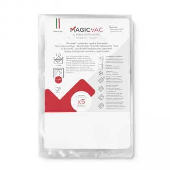 50 sachets de mise sous vide MagicVac 40x60 cm (lot de 50) – sachets universels gaufrés pour la conservation des aliments, pour machines de mise sous vide externes