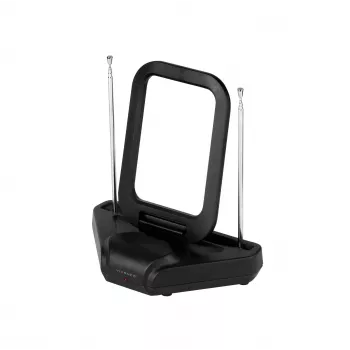 Antenne intérieure active DVB-T/T2 Vivanco VVTVANTLCIRCLE avec gain 28 dB, noire