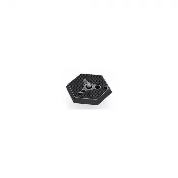 Manfrotto 030-14 platine de fixation rapide hexagonale pour système RC0, aluminium, noir