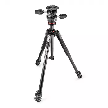 Trépied en aluminium Manfrotto MK190X3-3W1 avec tête panoramique 3 voies
