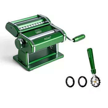 Machine à pâtes manuelle Marcato Atlas+ avec Pastawheel verte