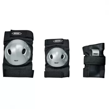 SPOKEY Roces Extra lot de trois protections de skate noir-gris taille L