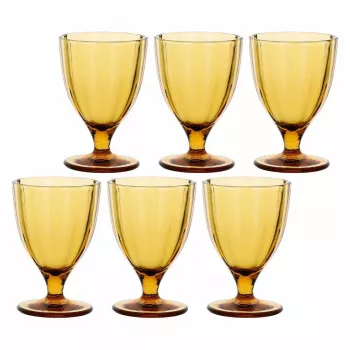ROSE&TULIPANI Lot de 6 verres Amami - Ambre, 300 ml