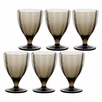 ROSE&TULIPANI Lot de 6 verres Amami - Gris, 300 ml