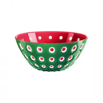 Guzzini Le Murrine saladier 25 cm vert émeraude/blanc/rouge