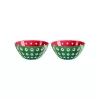 Guzzini Le Murrine ensemble de 2 bols 12 cm vert émeraude/blanc/rouge