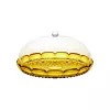 Présentoir à gâteaux Guzzini Vanity avec cloche, jaune safran