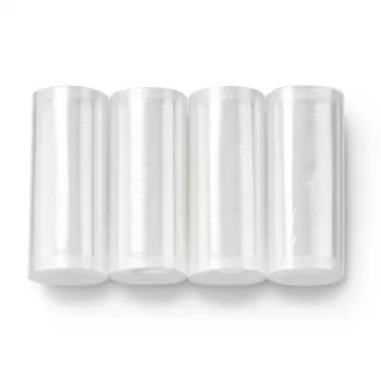 4 rouleaux de film sous vide MagicVac, 15 cm x 6 m, 4 rouleaux, gaufrés, sans BPA, contact alimentaire