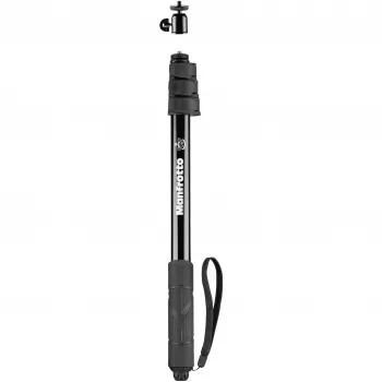 Manfrotto MPOLEVR perche d'extension en aluminium pour caméras 360° et action, 4 sections, 66-200 cm, noire