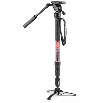 Manfrotto Element MII monopod vidéo avec tête fluide 400 Series, aluminium (MVMELMIIA4LIVE)
