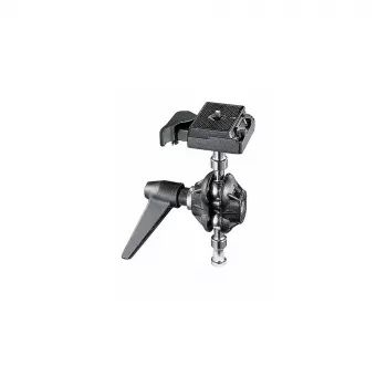 Manfrotto 155RC tête de trépied double axe avec attache rapide, charge admissible 6 kg, panorama 360°, aluminium, noir