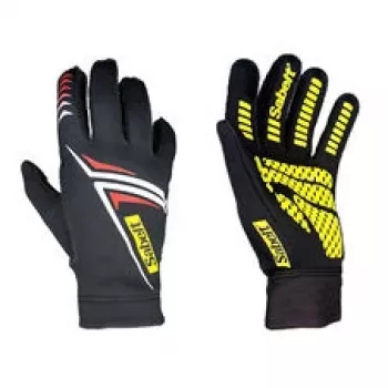 Sabelt G34 gants de simulation compatibles écran tactile paume en silicone gants de course, noir, taille L