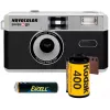 Pack appareil photo analogique 35 mm Swiss+Go Novocolor avec flash, étui, dragonne et film Kodak (SWI401608)