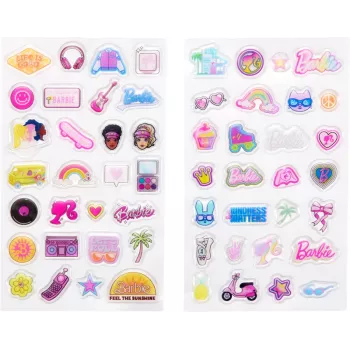 Ensemble de stickers décoratifs Kodak x Barbie, plus de 50 stickers (RODB2X3SCAM)