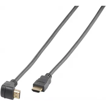 Vivanco câble HDMI haut débit avec Ethernet, coudé à 90 degrés, 1,5 m, noir (VVVHDMI30M1M90K)