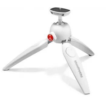 Mini-trépied blanc Manfrotto PIXI EVO avec rotule
