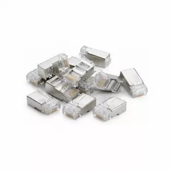Connecteur réseau DSIT SFTP RJ45 CAT6a pour câbles souples - lot de 10