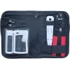 Kit d'outils d'installation et de réparation réseau DSIT 9 pièces avec pince à sertir RJ45, testeur de câble, outil d'insertion et étui à fermeture éclair (DC-TOOLSET)