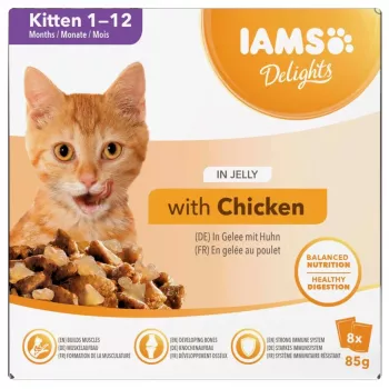 Alimentation humide pour chatons EUKANUBA IAMS DELIGHTS en gelée 8x85 g