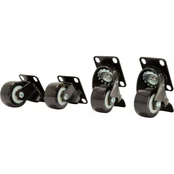 Roulettes DSIT DS-Wielrem pour baies serveur, 4 pièces, 2 pivotantes et 2 avec frein