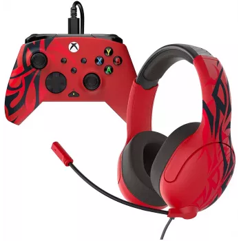Turtle Beach Airlite & Rematch Controller and Headset Bundle for Xbox, Spirit Red (TBC-2201-65)