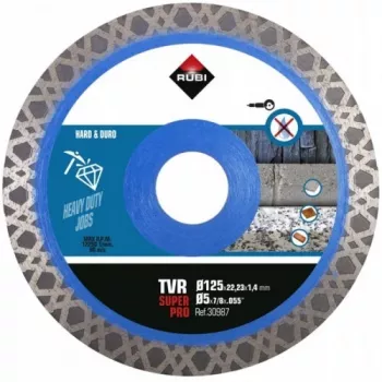 Lame RUBI Turbo Viper - disque de coupe diamant TVR SuperPro 125mm