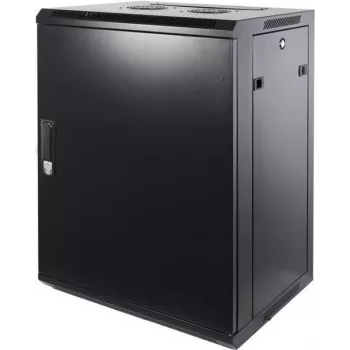 Armoire rack serveur murale DSIT DS6415M 15U avec porte métallique, 600x450x770 mm, noire