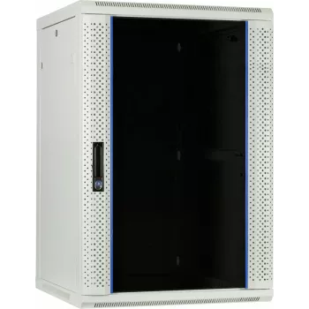Armoire serveur murale DSIT 27U avec porte vitrée, 600 x 600 x 1300 mm, blanche